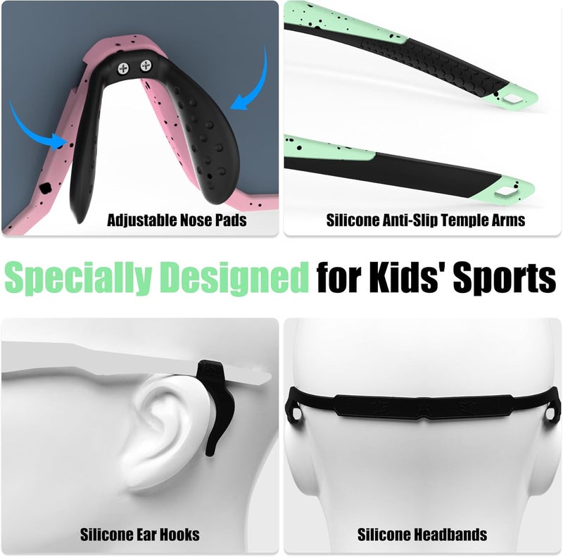 Xtiger Kids Sunglasses Polarized Youth Baseball Sunglasses for 8-14 boys girls UV400 Sports Softball Cycling Glasses - Image 5